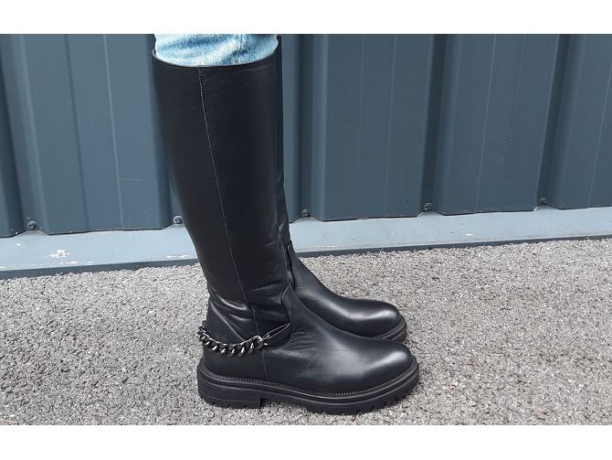 bottes - Motardes - femme - Cuir - Noir - Inuovo4899901_2