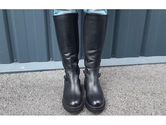 bottes - Motardes - femme - Cuir - Noir - Inuovo4899901_3