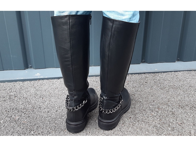 bottes - Motardes - femme - Cuir - Noir - Inuovo4899901_5
