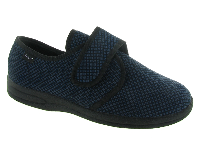 chaussons et pantoufles - Montant - homme - Toile  - Bleu - Fargeot