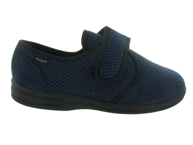 chaussons et pantoufles - Montant - homme - Toile  - Bleu - Fargeot4902001_2