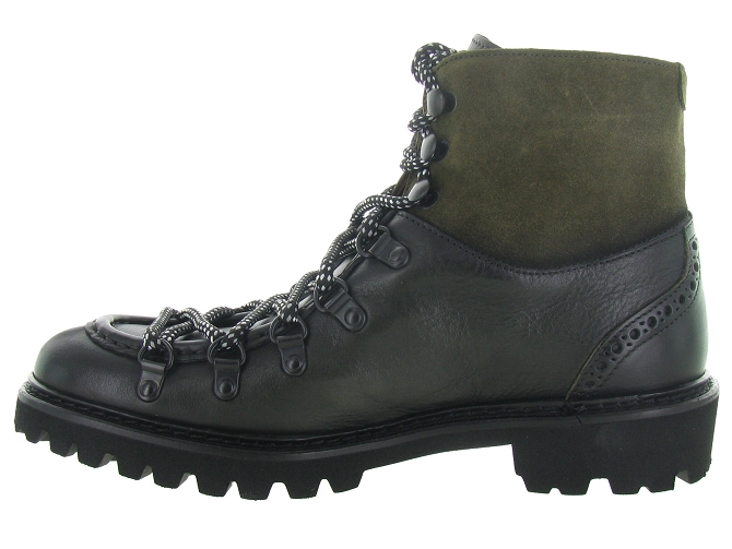 chaussures a lacets - Lacets détente - femme - Cuir - Kaki - Calce4905201_4