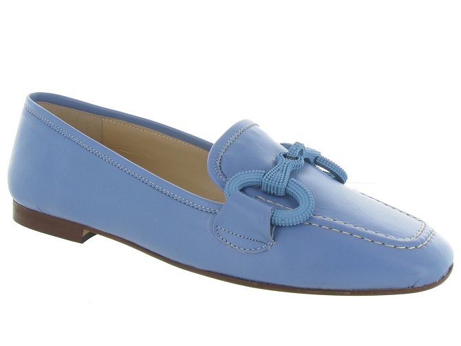 mocassins - Elégant - femme - Cuir - Bleu - Giancarlo