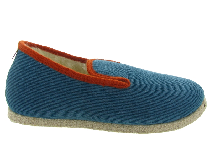 Chausse mouton chaussons et pantoufles cotele bleu royal4914901_2