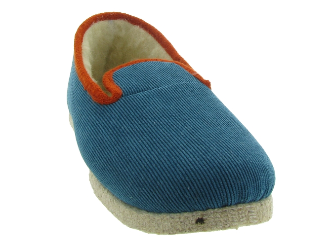 Chausse mouton chaussons et pantoufles cotele bleu royal4914901_3