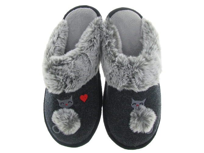 chaussons et pantoufles - Mules Sabots - femme -  - Anthracite - Isotoner