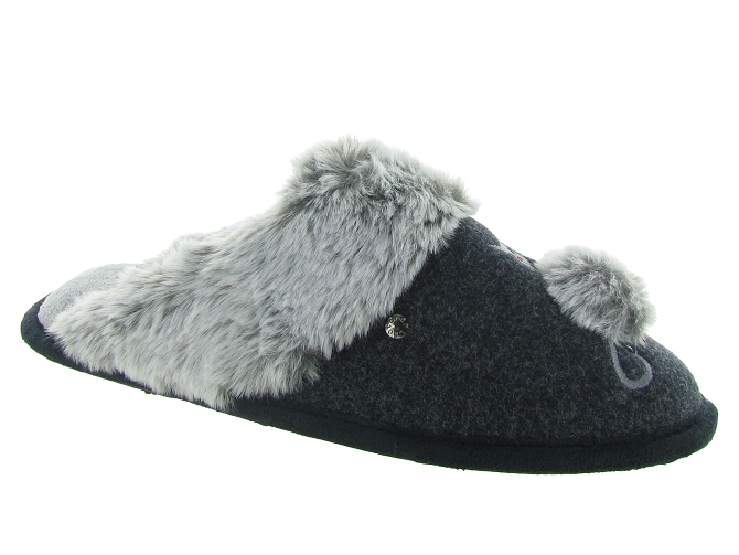 chaussons et pantoufles - Mules Sabots - femme -  - Anthracite - Isotoner4915901_2