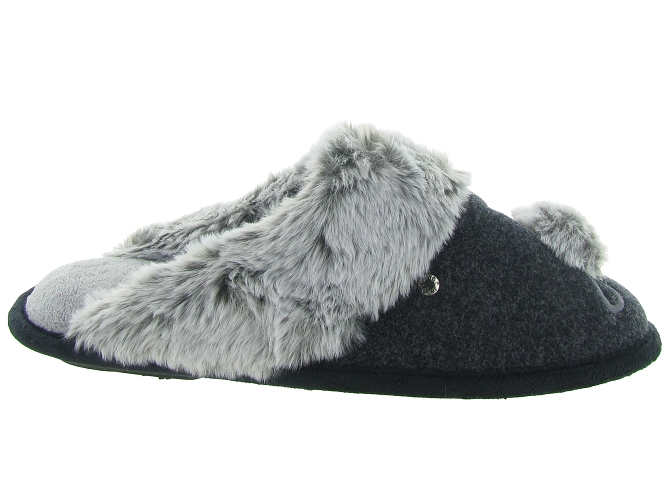 chaussons et pantoufles - Mules Sabots - femme -  - Anthracite - Isotoner4915901_3