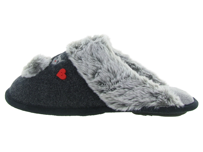 chaussons et pantoufles - Mules Sabots - femme -  - Anthracite - Isotoner4915901_5