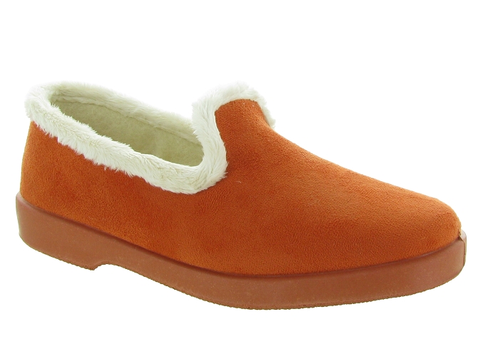 chaussons et pantoufles - Charentaise - femme - Synthétique - Orange - La maison de l espadrille