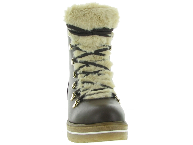 apres ski bottes fourrees - Botte de neige - femme - Cuir - Marron - La thuile4917102_3