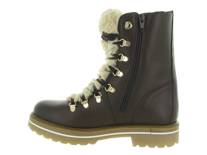 apres ski bottes fourrees - Botte de neige - femme - Cuir - Marron - La thuile4917102_4