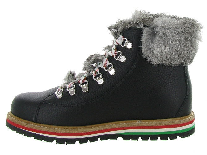 apres ski bottes fourrees - Botte de neige - femme - Cuir - Noir - Oscar4918002_4