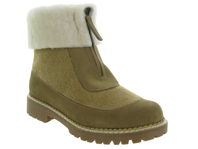 apres ski bottes fourrees - Botte de neige - femme - Fourrure - Chestnut - Oscar