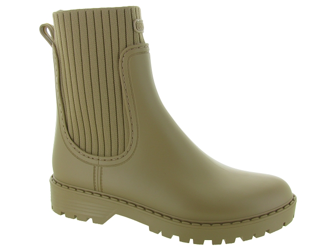 bottines et boots - Chaussette - femme - Synthétique - Beige - Unisa
