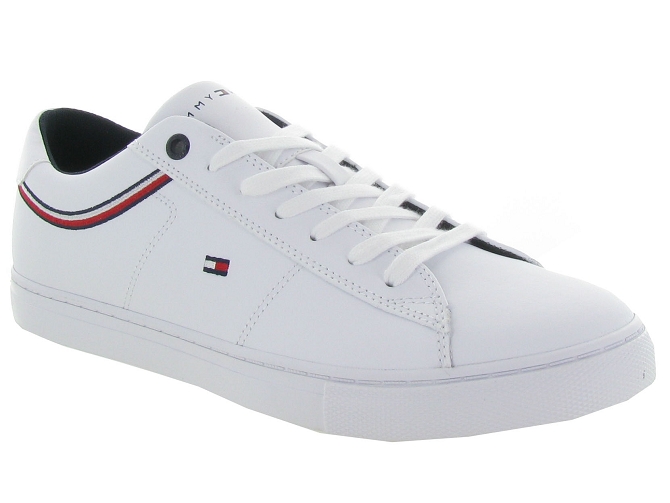 baskets et sneakers - Confort - homme - Cuir - Blanc - Tommy hilfiger