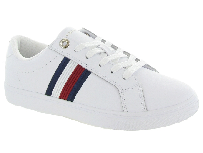 baskets et sneakers - Tendance - femme - Cuir - Blanc - Tommy hilfiger