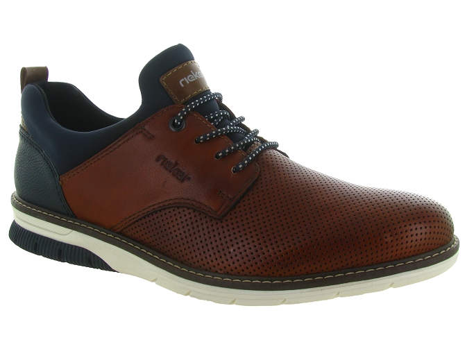 chaussures a lacets - Cérémonie - homme - Cuir - Marron - Rieker