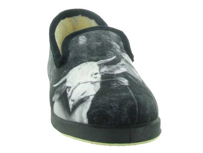chaussons et pantoufles - Charentaises - homme - Toile  - Noir - La maison de l espadrille4934701_4