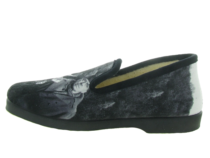 chaussons et pantoufles - Charentaises - homme - Toile  - Noir - La maison de l espadrille4934701_5