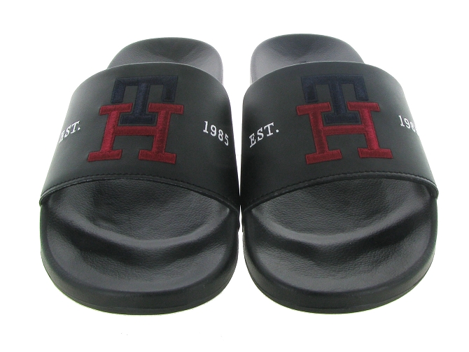 Tommy hilfiger nu pieds embroidery pool slide noir