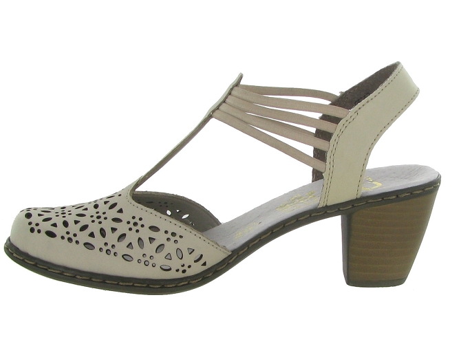 sandales et nu pieds - Confort - femme - Cuir - Beige - Rieker4947701_4