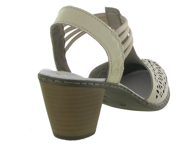sandales et nu pieds - Confort - femme - Cuir - Beige - Rieker4947701_5