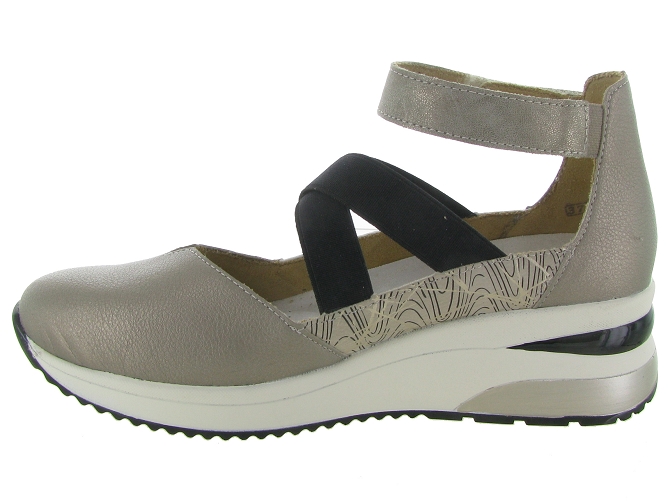 ballerines - Ballerine compensée - femme - Cuir - Argent - Remonte4948501_4