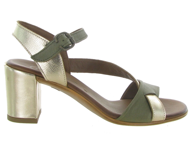 nu pieds - Cérémonie - femme - Cuir - Kaki - Lune et lautre4954801_3
