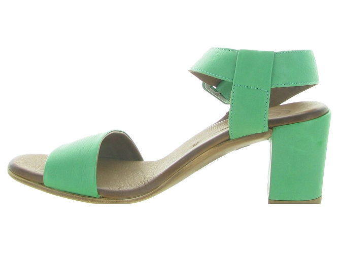 nu pieds - Cérémonie - femme - Cuir - Vert - Lune et lautre4954901_4