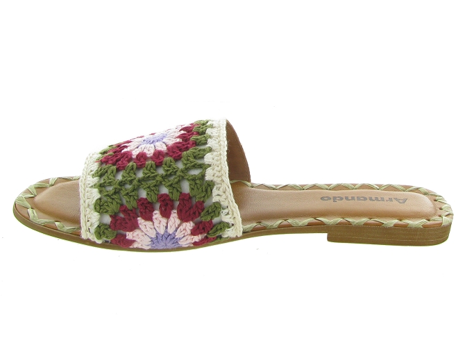 sandales et nu pieds - Mule Sabot - femme - Cuir - Vert - Donna lucca4956402_4