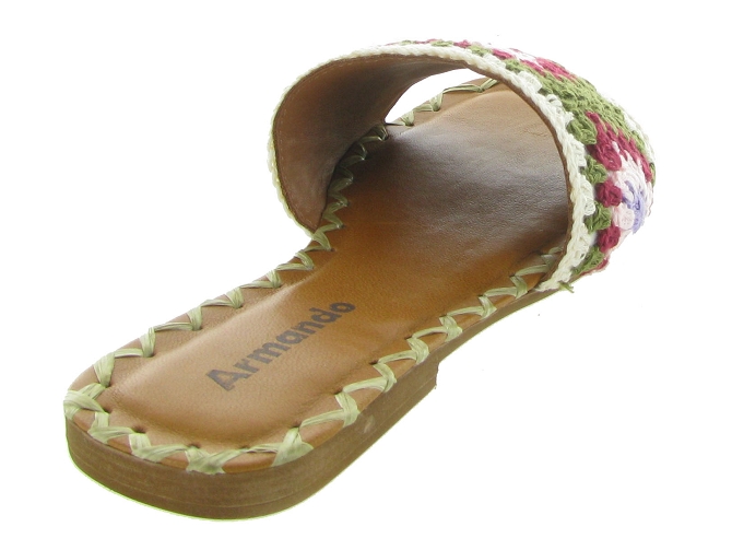 sandales et nu pieds - Mule Sabot - femme - Cuir - Vert - Donna lucca4956402_5