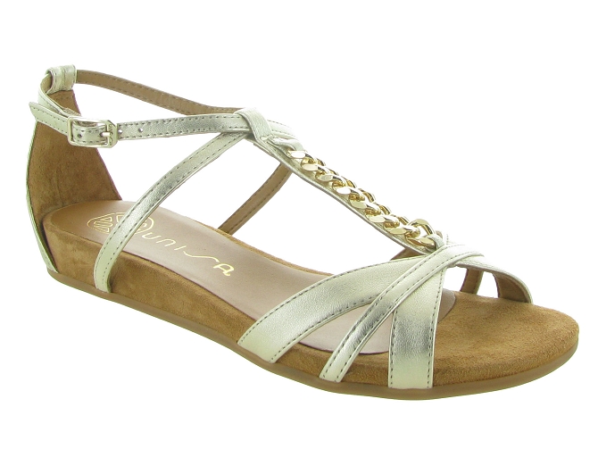 nu pieds - Cérémonie - femme - Nubuck - Or - Unisa
