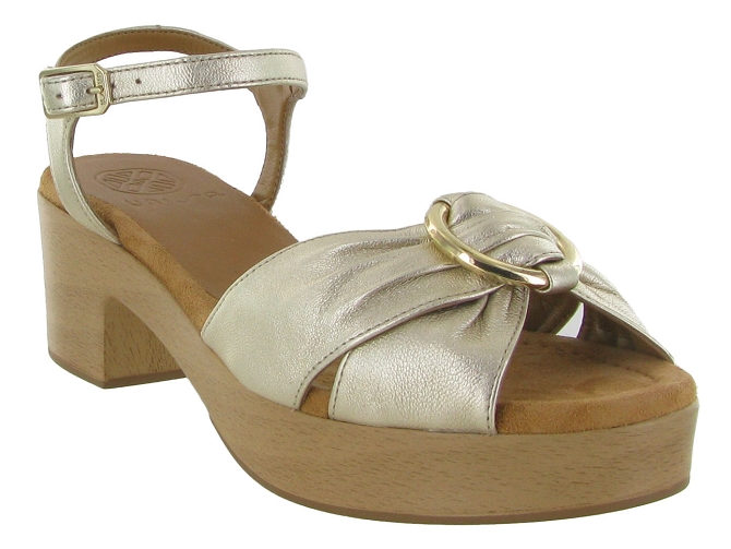 nu pieds - Cérémonie - femme - Nubuck - Or - Unisa