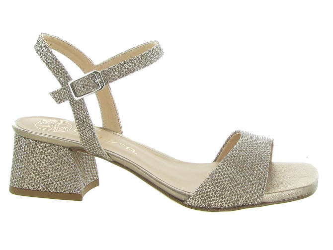 sandales et nu pieds - Cérémonie - femme - Cuir - Gris - Unisa4958502_2