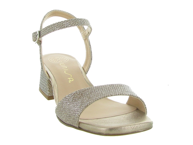 sandales et nu pieds - Cérémonie - femme - Cuir - Gris - Unisa4958502_3