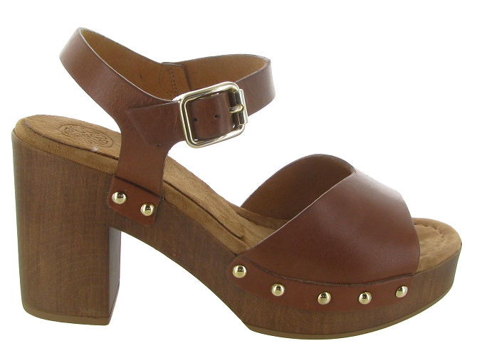 nu pieds - Casual - femme - Cuir - Marron - Unisa4958901_2