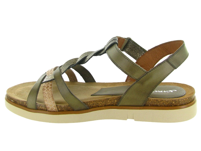 sandales et nu pieds - Confort - femme - Cuir - Kaki - Xapatan4959604_4