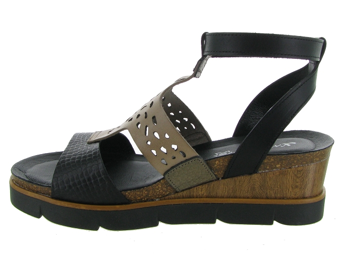 sandales et nu pieds - Casual - femme - Cuir - Noir - Xapatan4959701_4