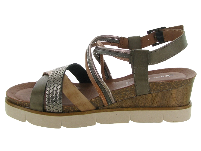 nu pieds - Casual - femme - Cuir - Kaki - Xapatan4959801_4