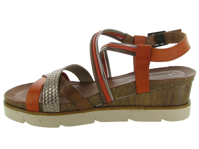 sandales et nu pieds - Casual - femme - Cuir - Orange - Xapatan4959802_4