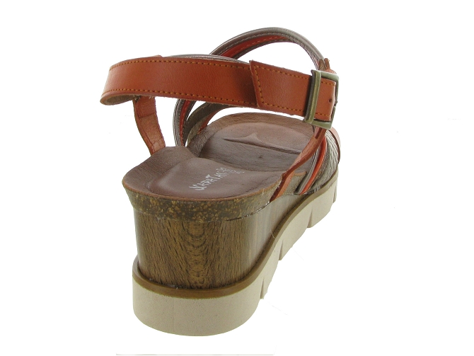sandales et nu pieds - Casual - femme - Cuir - Orange - Xapatan4959802_5