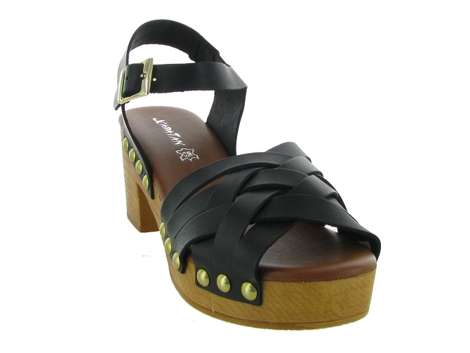 nu pieds - Casual - femme - Cuir - Noir - Xapatan4959901_3