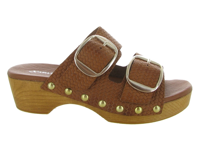 nu pieds - Mule Sabot - femme - Cuir - Marron - Xapatan4960101_2