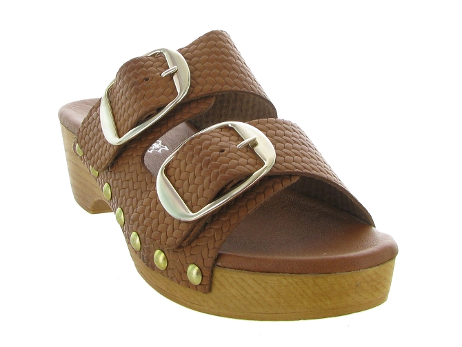 nu pieds - Mule Sabot - femme - Cuir - Marron - Xapatan4960101_3
