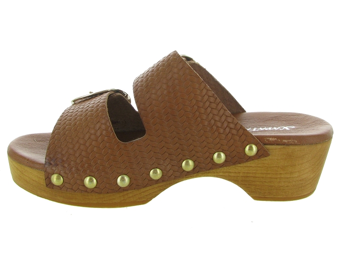 nu pieds - Mule Sabot - femme - Cuir - Marron - Xapatan4960101_4