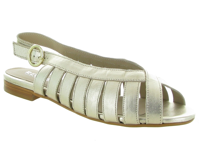 nu pieds - Cérémonie - femme - Cuir - Or - Reqins