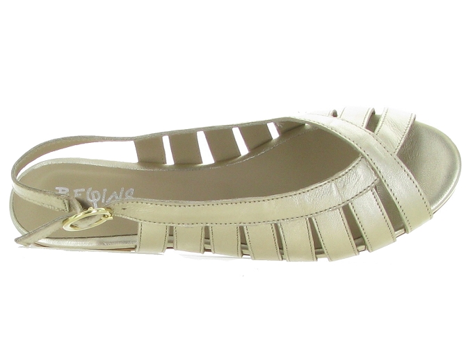 nu pieds - Cérémonie - femme - Cuir - Or - Reqins4961001_3
