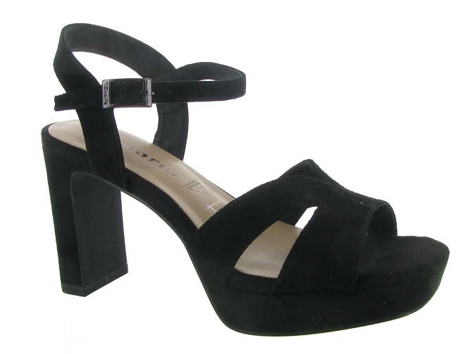 nu pieds - Cérémonie - femme - Cuir - Noir - Tamaris