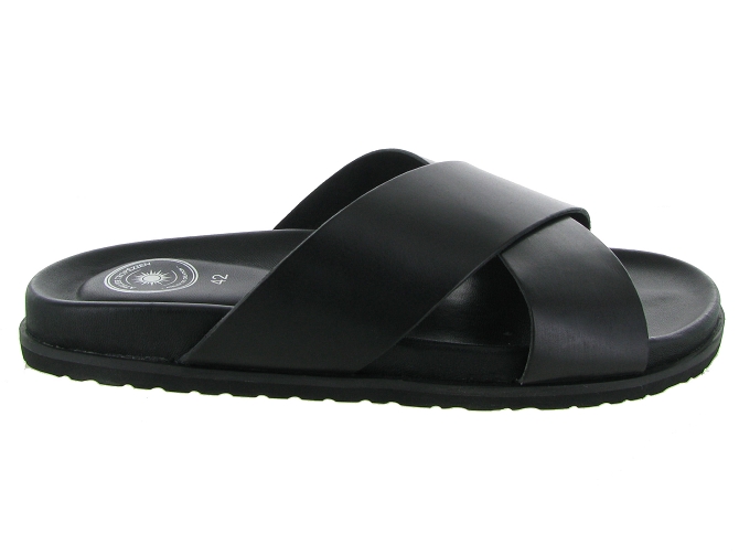 nu pieds - Mules et Tongs - homme - Cuir - Noir - Atelier tropezien4963801_2